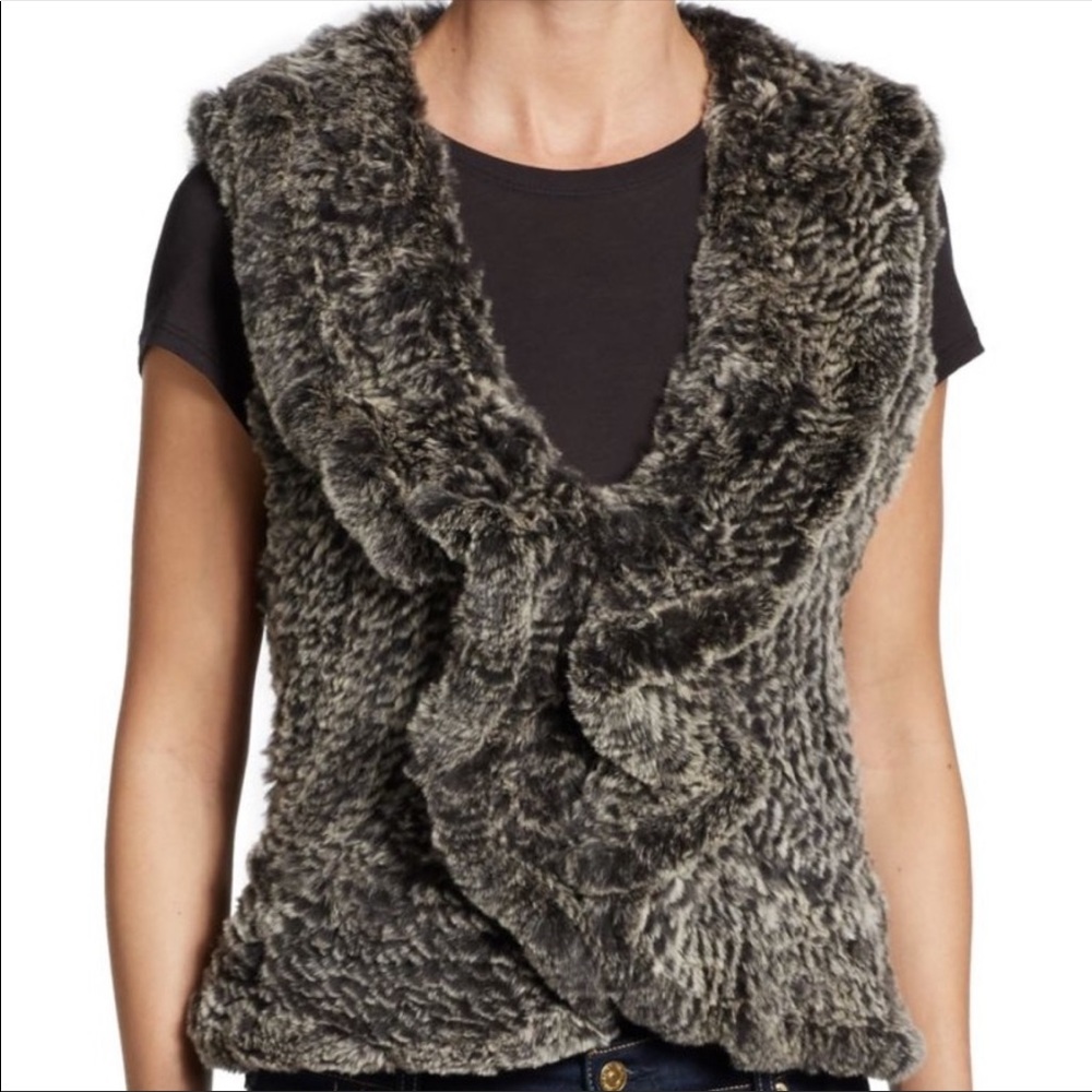 Saks Fifth Avenue Rabbit Fur Vest